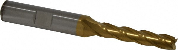 1/4" 4-Flute Cobalt Square End Mill, TiN - Cleveland C32655