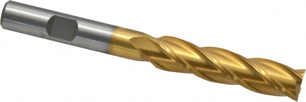 7/16" 4-Flute Cobalt Square End Mill, TiN - Cleveland C32661