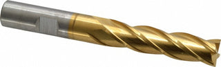 1/2" 4-Flute Cobalt Square End Mill, TiN - Cleveland C32663