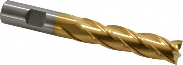 5/8" 4-Flute Cobalt Square End Mill, TiN - Cleveland C32664