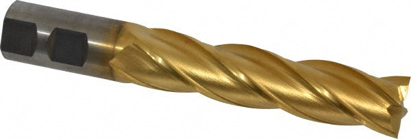 7/8" 4-Flute Cobalt Square End Mill, TiN - Cleveland C32667