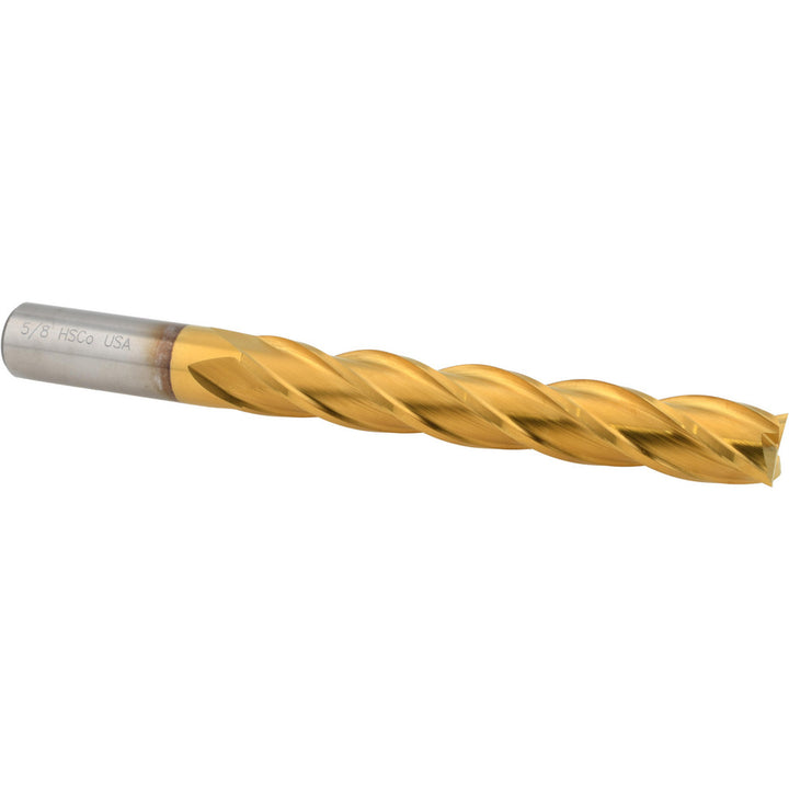 5/8" 4-Flute Cobalt Square End Mill, TiN - Cleveland C32709