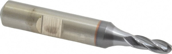 3/16" 4-Flute Cobalt Ball End Mill, TiCN - Cleveland C32777