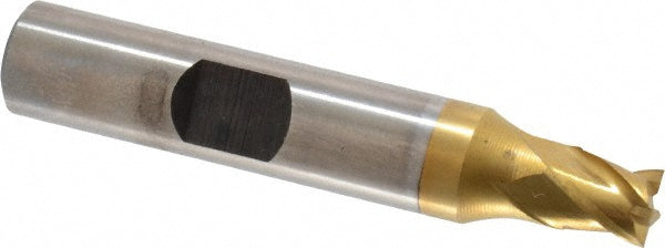 1/4" 4-Flute Powdered Metal Square End Mill, TiN - Cleveland C31926