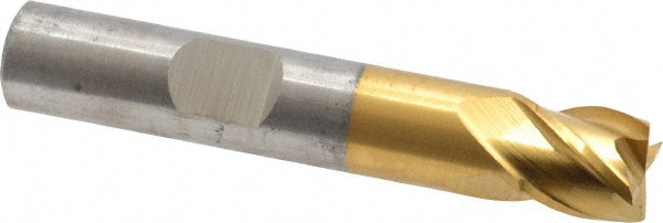 3/8" 4-Flute Powdered Metal Square End Mill, TiN - Cleveland C31928