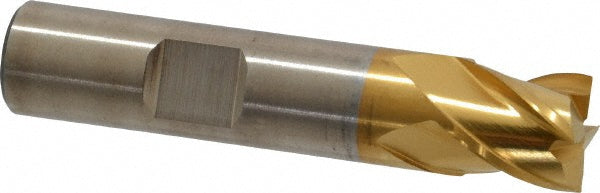 1/2" 4-Flute Powdered Metal Square End Mill, TiN - Cleveland C31930