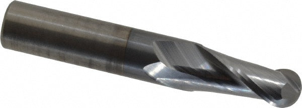 1/2" 2-Flute Solid Carbide Ball End Mill, TiCN - OSG 402-5000-BN08