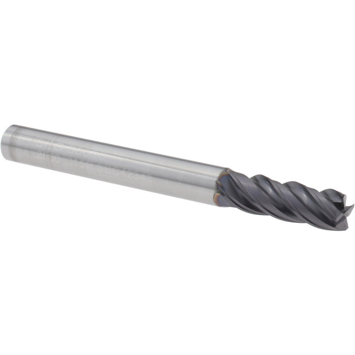 1/4" 4-Flute Solid Carbide Corner Radius End Mill, TX - SGS 36600