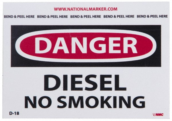Danger - Diesel - No Smoking Label - AccuformNMC D18AP