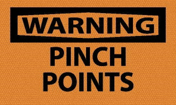 Warning - Pinch Points Label - AccuformNMC W149AP