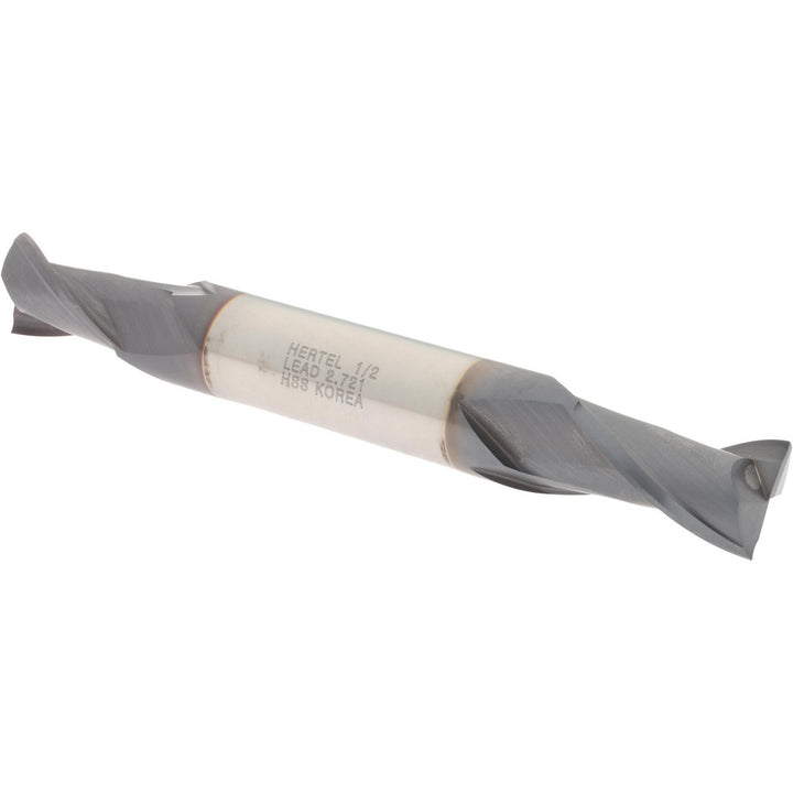 1/2" 2-Flute High Speed Steel Square End Mill, TiCN - Hertel EF99921326