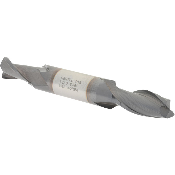 7/16" 2-Flute High Speed Steel Square End Mill, TiCN - Hertel EF050028