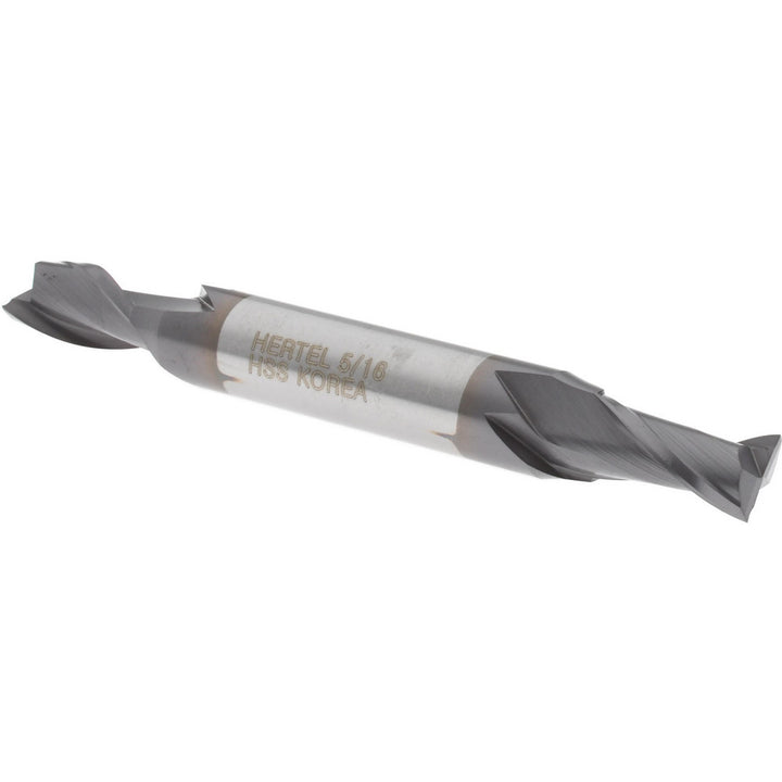 5/16" 2-Flute High Speed Steel Square End Mill, TiCN - Hertel EF050020
