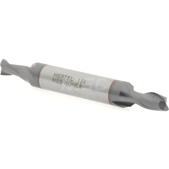 1/4" 2-Flute High Speed Steel Square End Mill, TiCN - Hertel EF99921320