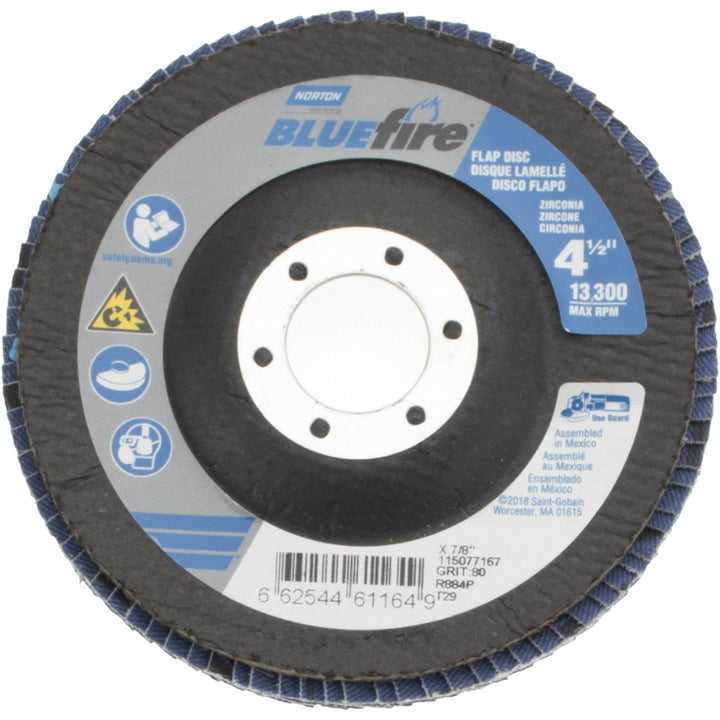 4-1/2" 80-Grit Zirconia Alumina Disc - Norton 66254461164