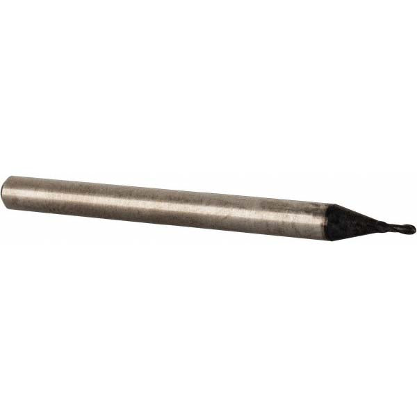 0.0350" 2-Flute Solid Carbide Ball End Mill, TiAlN - Accupro EM96093501