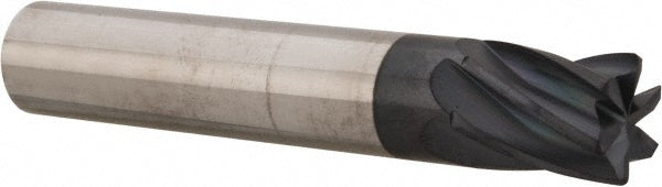 1/4" 6-Flute Solid Carbide Square End Mill, AlTiN - Accupro 2500346