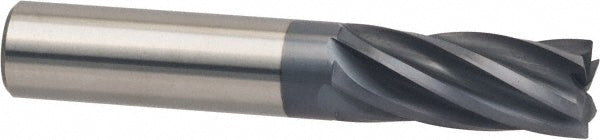 3/8" 6-Flute Solid Carbide Corner Radius End Mill, AlTiN - Accupro 95168863