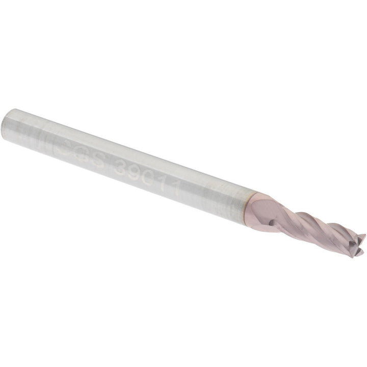 3/32" 4-Flute Solid Carbide Square End Mill, TiCN - SGS 39011