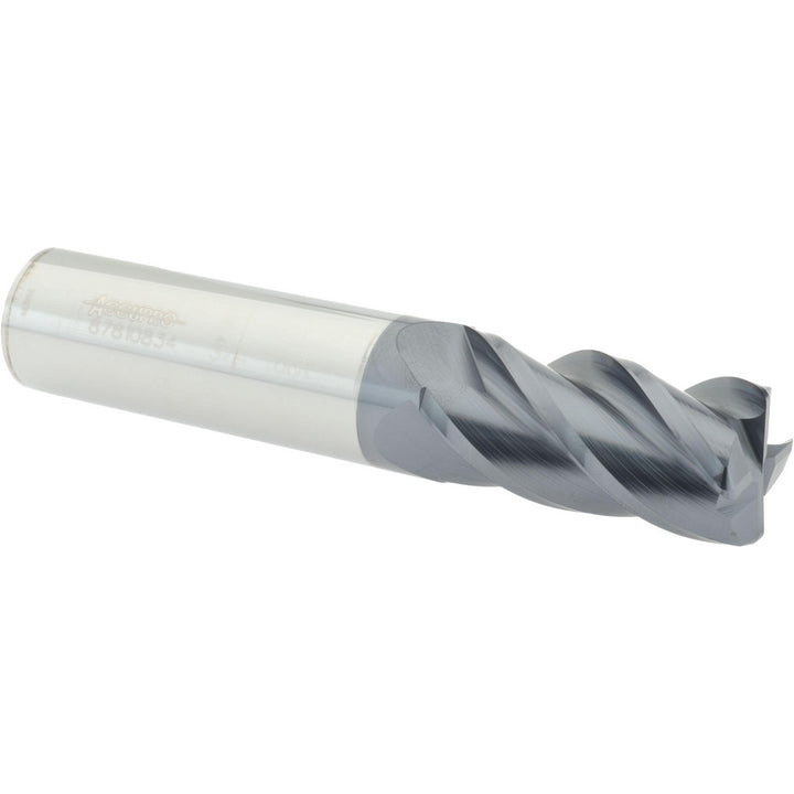 3/4" 4-Flute Solid Carbide Corner Radius End Mill, AlTiN - Accupro 12182680