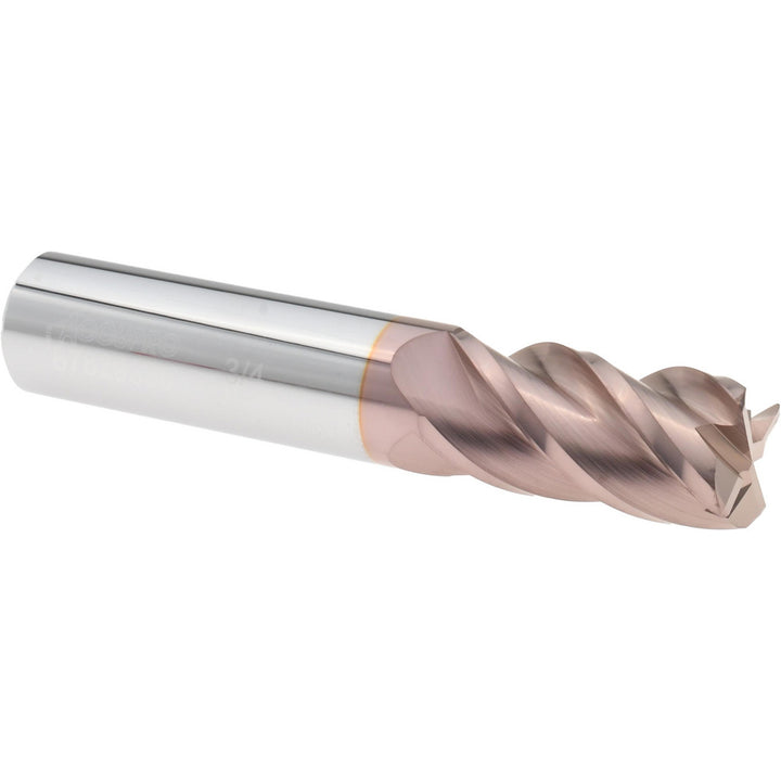 3/4" 4-Flute Solid Carbide Corner Radius End Mill, TiCN - Accupro 12182670