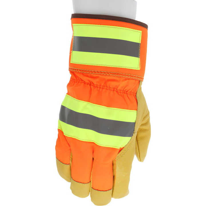 Small Gold; Brown; Orange Pigskin Leather General Purpose Gloves - MCR Safety 19261S