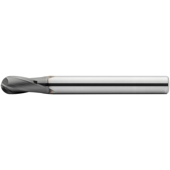 0.4724" 2-Flute Solid Carbide Ball End Mill, AlTiCrSiN - Mitsubishi 10568156