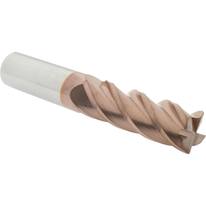 1" 4-Flute Solid Carbide Corner Radius End Mill, TiCN - Accupro 12183174