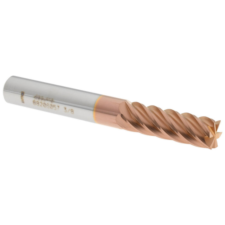 3/8" 6-Flute Solid Carbide Square End Mill, TiCN - Accupro 12183879