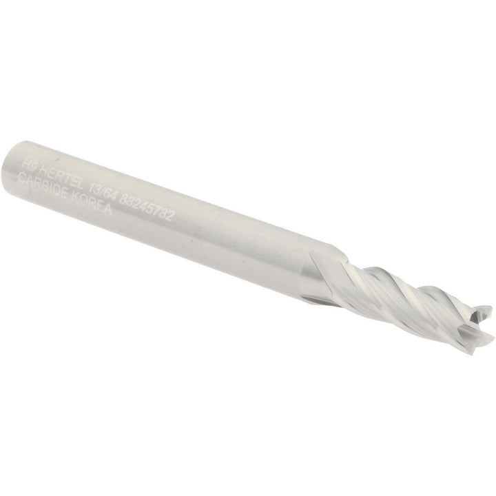 13/64" 4-Flute Solid Carbide Square End Mill - Hertel 750154