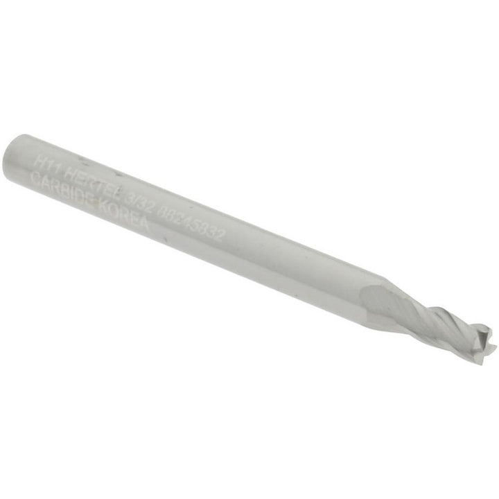 3/32" 4-Flute Solid Carbide Square End Mill - Hertel 750034