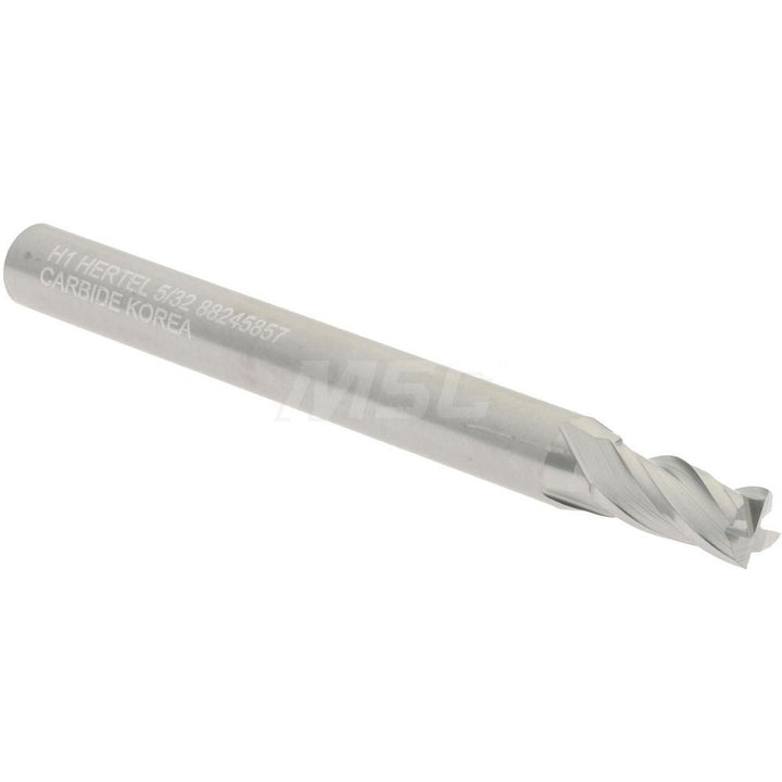 5/32" 4-Flute Solid Carbide Square End Mill - Hertel 750037