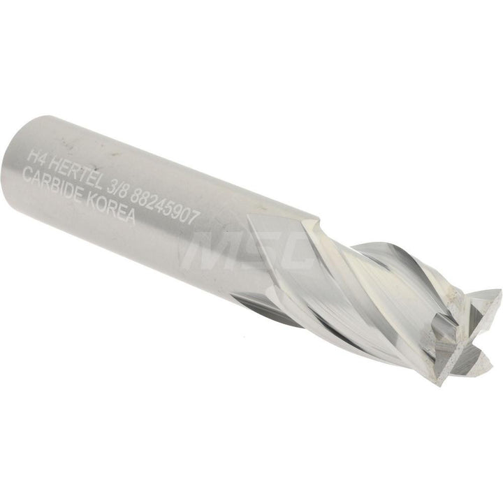 3/8" 4-Flute Solid Carbide Square End Mill - Hertel 12469052