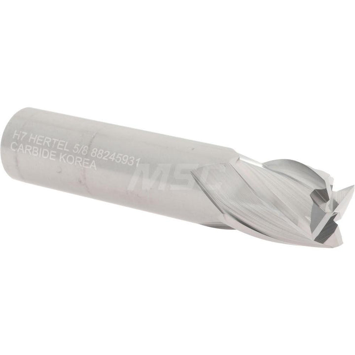 5/8" 4-Flute Solid Carbide Square End Mill - Hertel 750045