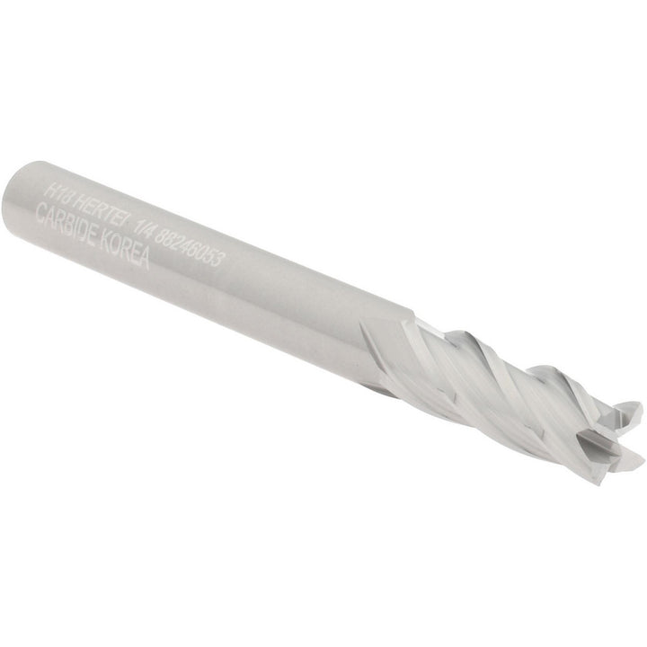 1/4" 4-Flute Solid Carbide Square End Mill - Hertel 12467670
