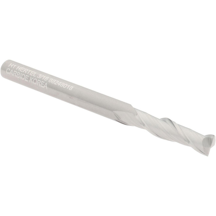3/16" 2-Flute Solid Carbide Square End Mill - Hertel 750351