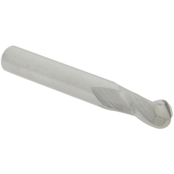 1/4" 2-Flute Solid Carbide Ball End Mill - Hertel E599924497