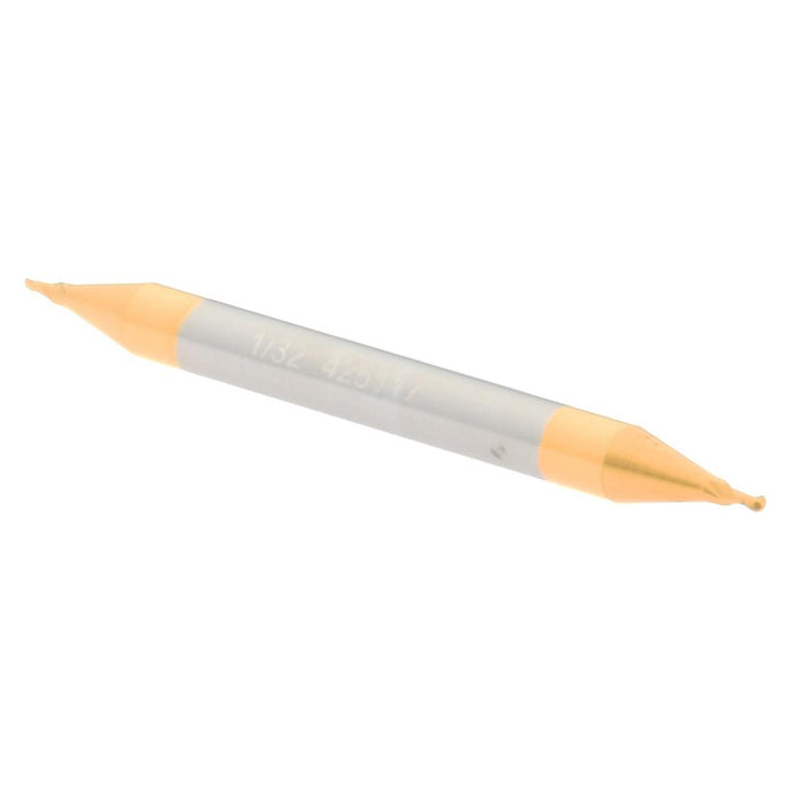 1/32" 2-Flute Solid Carbide Ball End Mill, TiN - Hertel 88249487