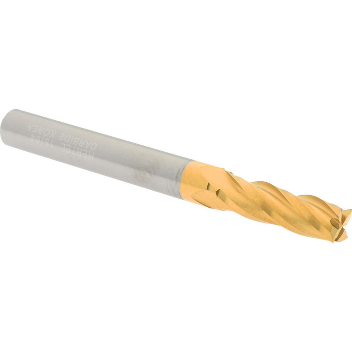 15/64" 4-Flute Solid Carbide Square End Mill, TiN - Hertel 750685