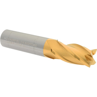3/4" 4-Flute Solid Carbide Square End Mill, TiN - Hertel 750208