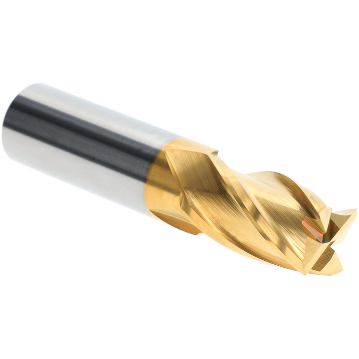 7/8" 4-Flute Solid Carbide Square End Mill, TiN - Hertel 750365