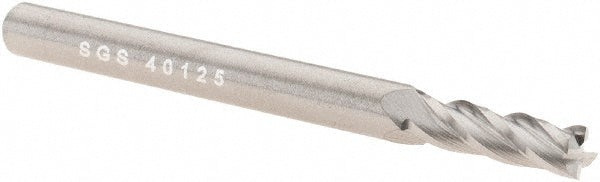 0.1378" 4-Flute Solid Carbide Square End Mill - SGS 40125