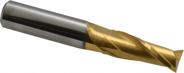 13/32" 2-Flute Solid Carbide Square End Mill, TiN - Hertel 750675