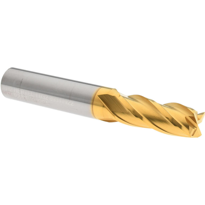 11/32" 4-Flute Solid Carbide Square End Mill, TiN - Hertel 750442