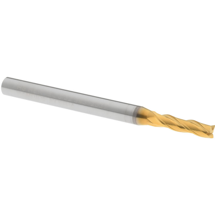 3/32" 3-Flute Solid Carbide Square End Mill, TiN - Hertel 750512