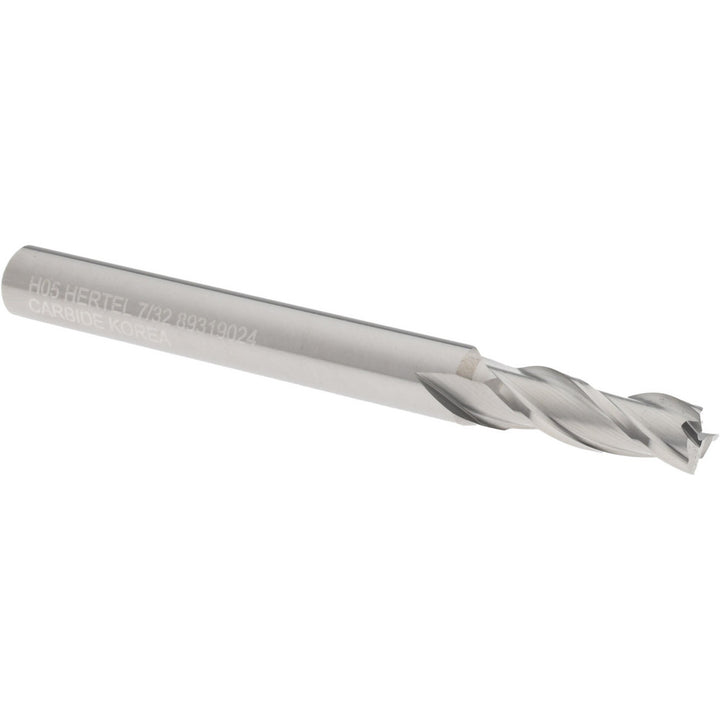 7/32" 3-Flute Solid Carbide Square End Mill - Hertel 750005