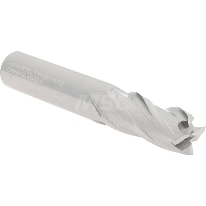 7/16" 4-Flute Solid Carbide Square End Mill - Hertel 750179