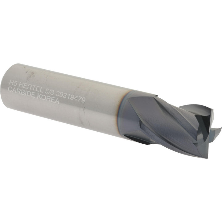5/8" 4-Flute Solid Carbide Square End Mill, AlTiN - Hertel 750264