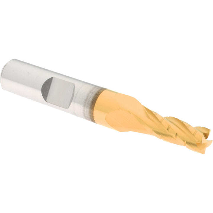 0.2500" 4-Flute Cobalt Square End Mill, TiN - Hertel H89333199