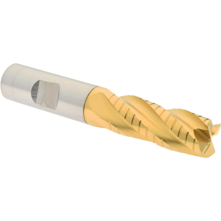 0.6250" 4-Flute Cobalt Square End Mill, TiN - Hertel H89333207